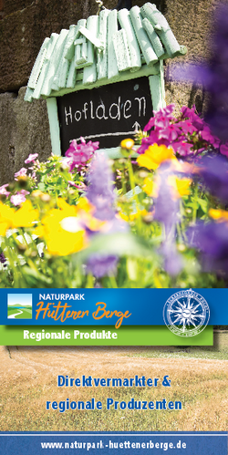 Regionale Produkte aus dem Naturpark Hüttener Berge